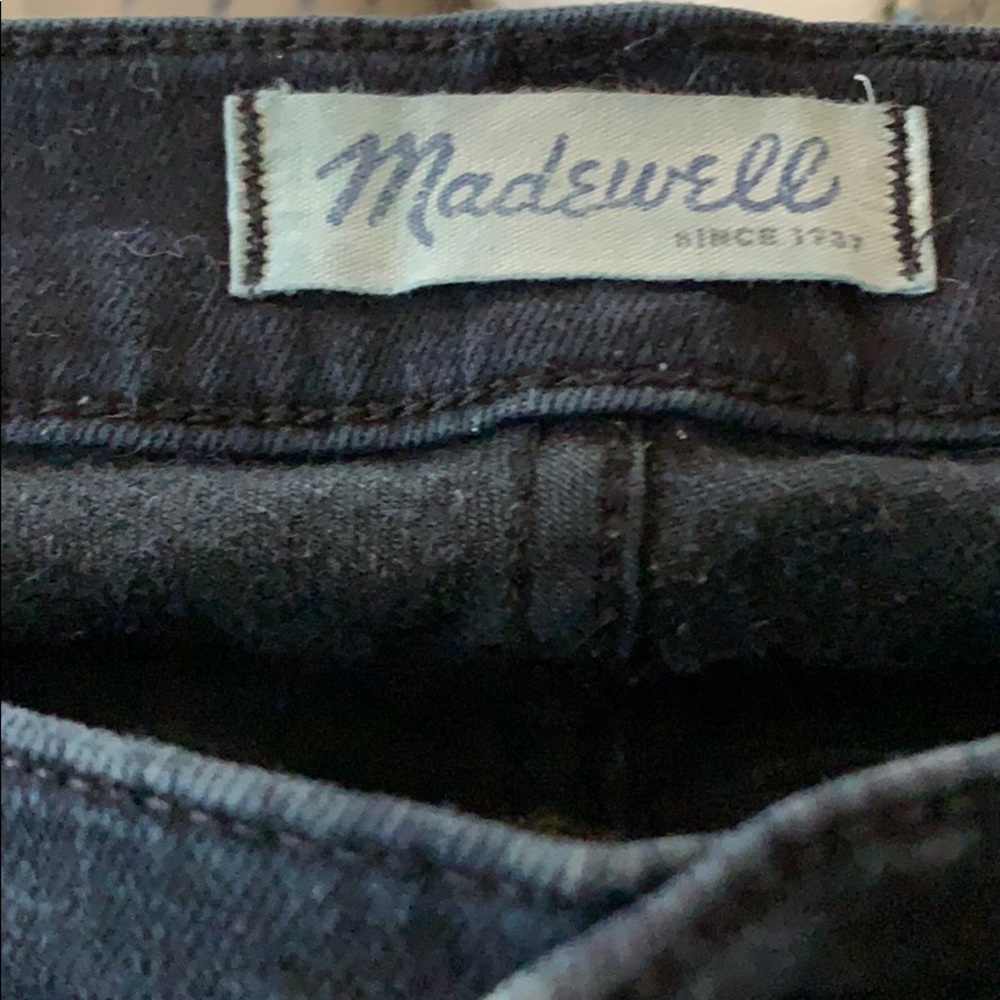 Madewell skinny skinny distressed black jeans